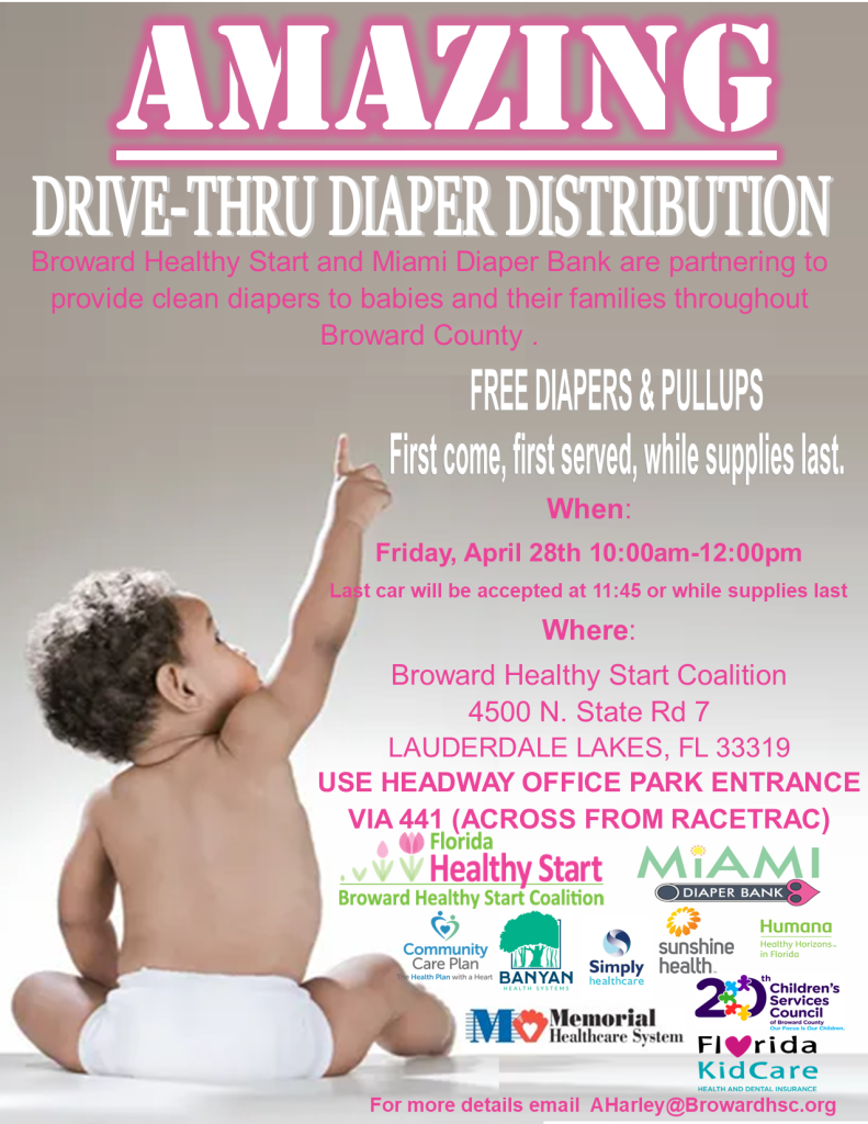 Drive Thru Diaper Distribution Broward Healthy Start Coalition